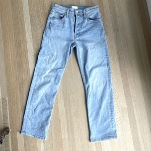 Mother “The Tomcat” denim in light blue